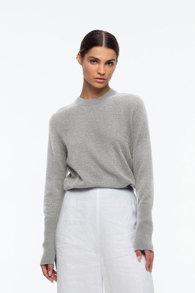 Elation Sweater - Light Grey Marle