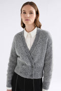 Elk Aleph Cardigan - Mid Grey Melange Was $359 Now