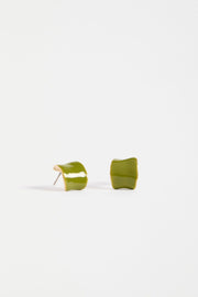 Elk Illsta Mini Hoop Earrings - Celery
