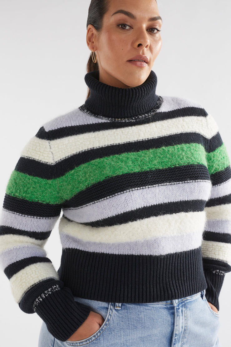 Elk Ollie Sweater - Multi Stripe Was $399 Now