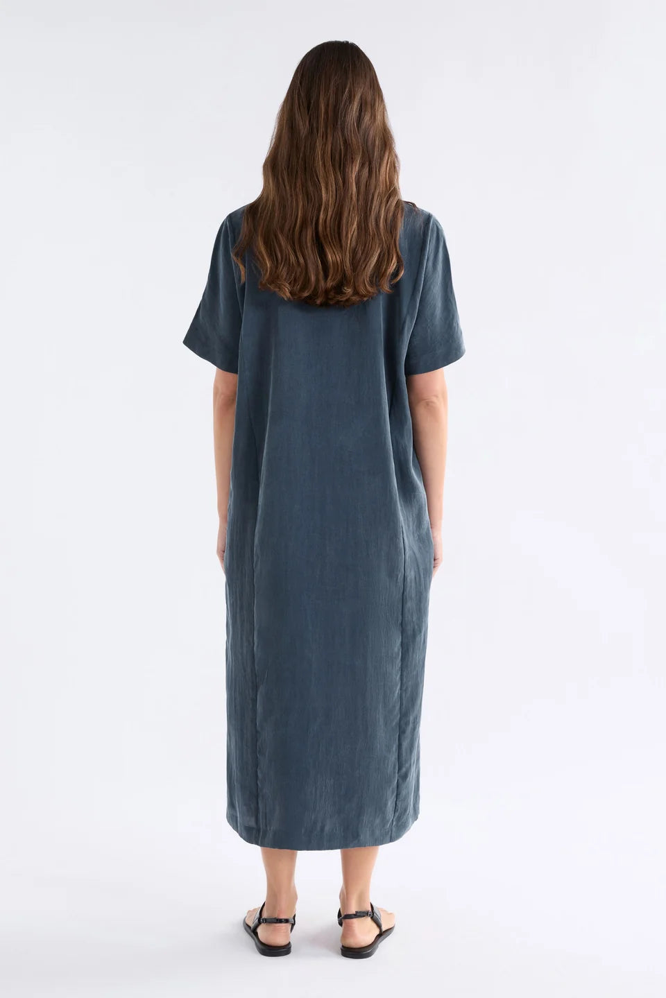 Elk Delme Shirt Dress - Blue Steel
