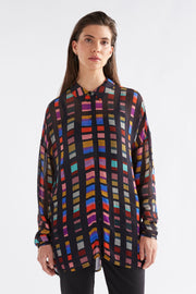 Elk Eir Sheer Shirt - Tessela Print Last One Was $260 Now