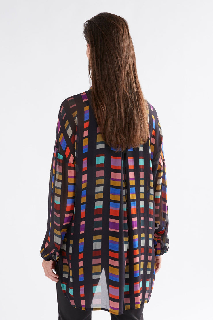 Elk Eir Sheer Shirt - Tessela Print Last One Was $260 Now