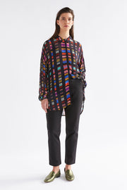 Elk Eir Sheer Shirt - Tessela Print Last One Was $260 Now