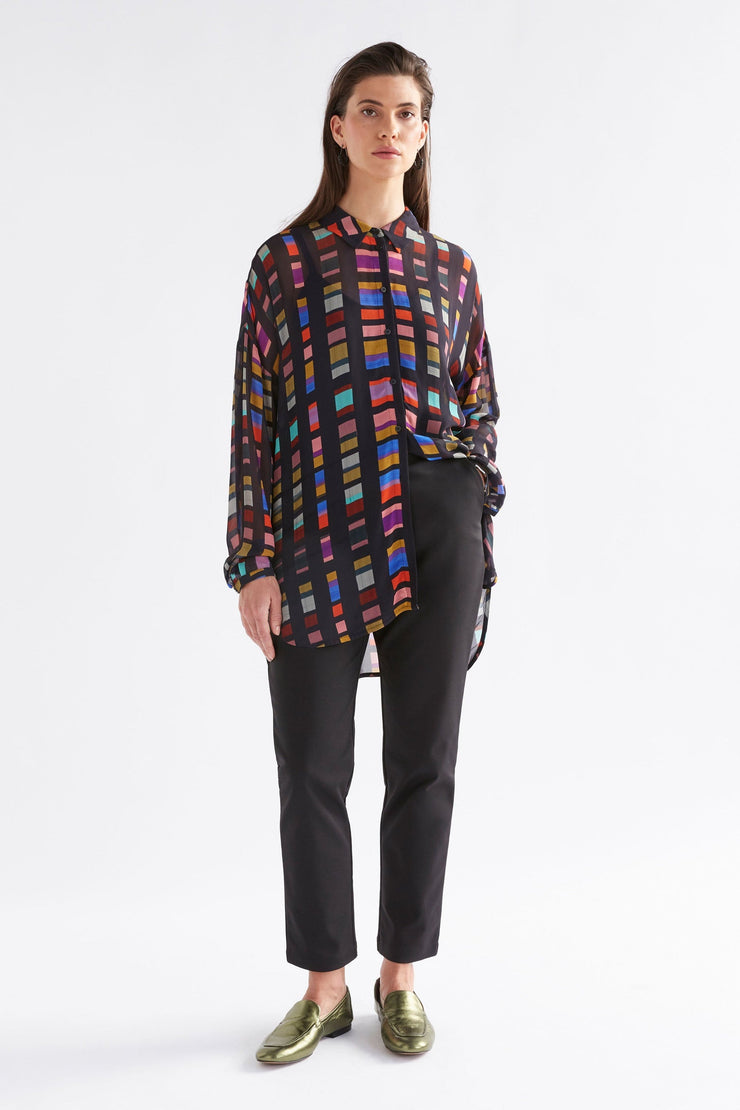 Elk Eir Sheer Shirt - Tessela Print Last One Was $260 Now