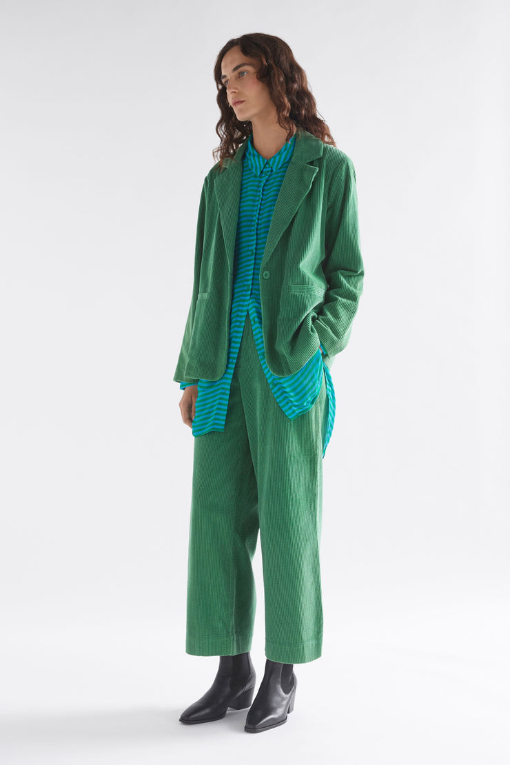 Elk Rhes Cord Blazer - Sea Green