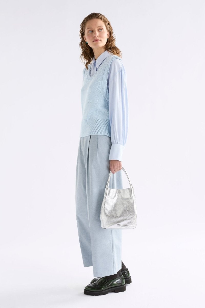 Elk Orsa Mini Metallic Handbag - Silver