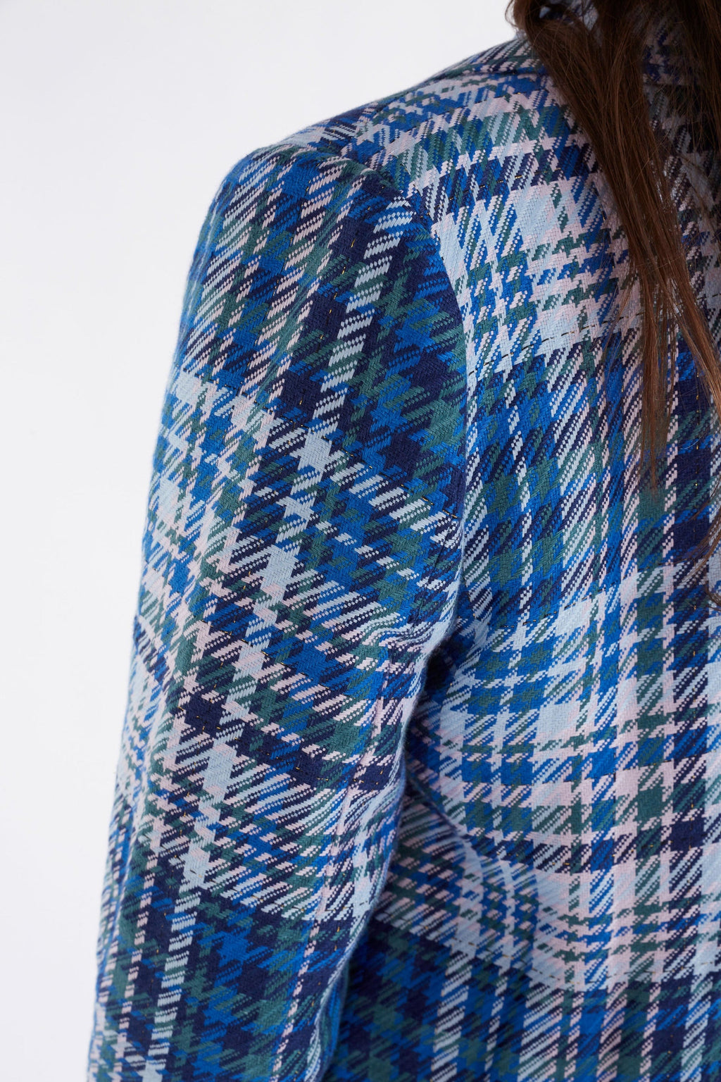 Elk Ranie Jacket - Blue Multi Check Last One Was $449 NOW