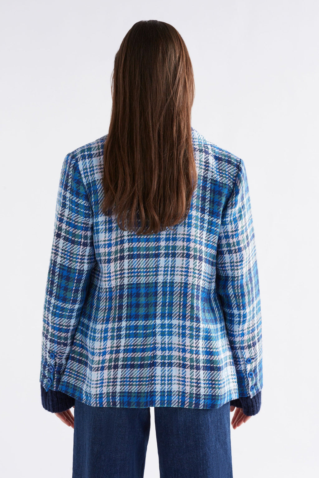 Elk Ranie Jacket - Blue Multi Check Last One Was $449 NOW