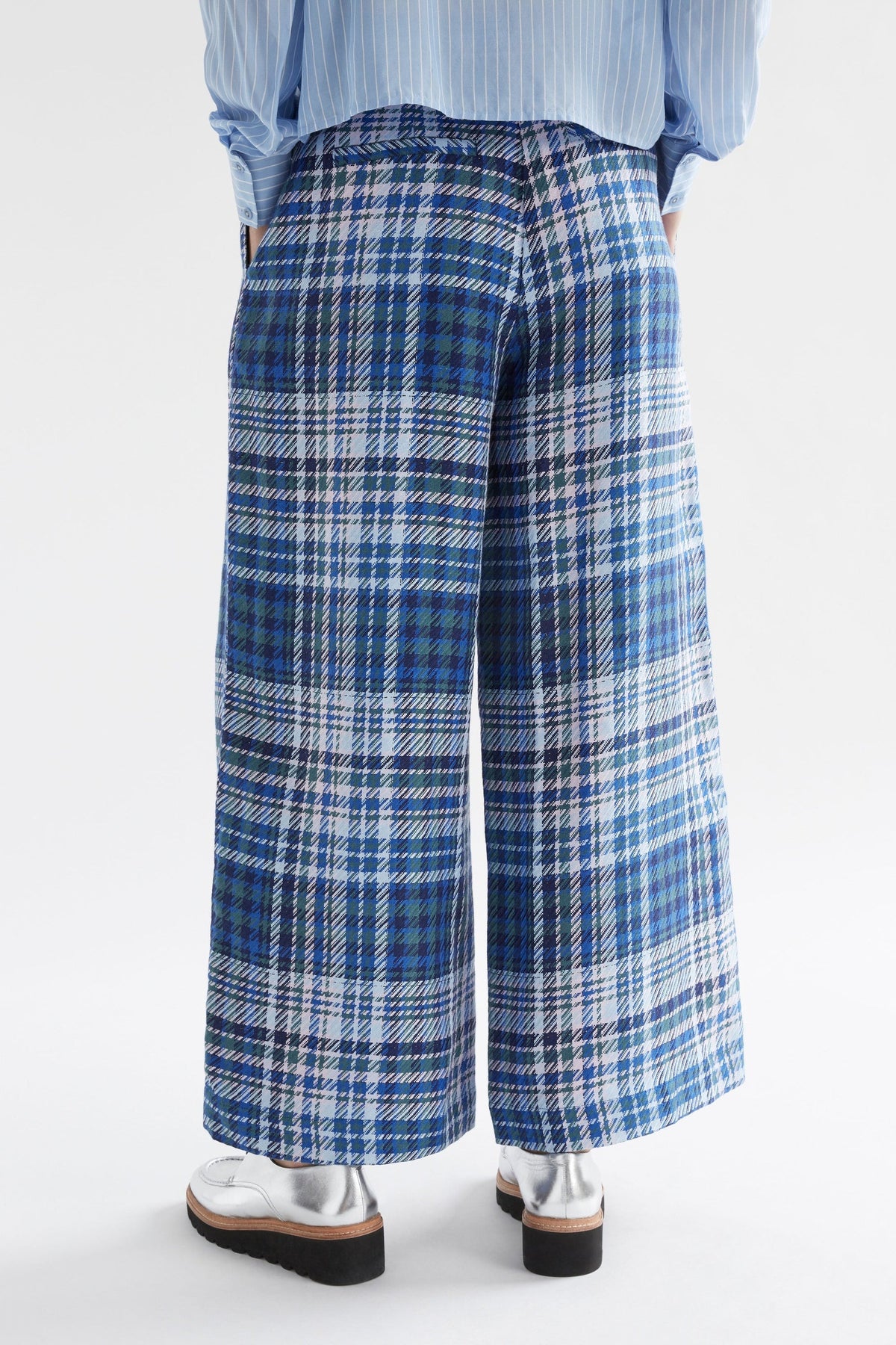 Elk Ranie Pant - Blue Multi Check Last One  Was $369 NOW