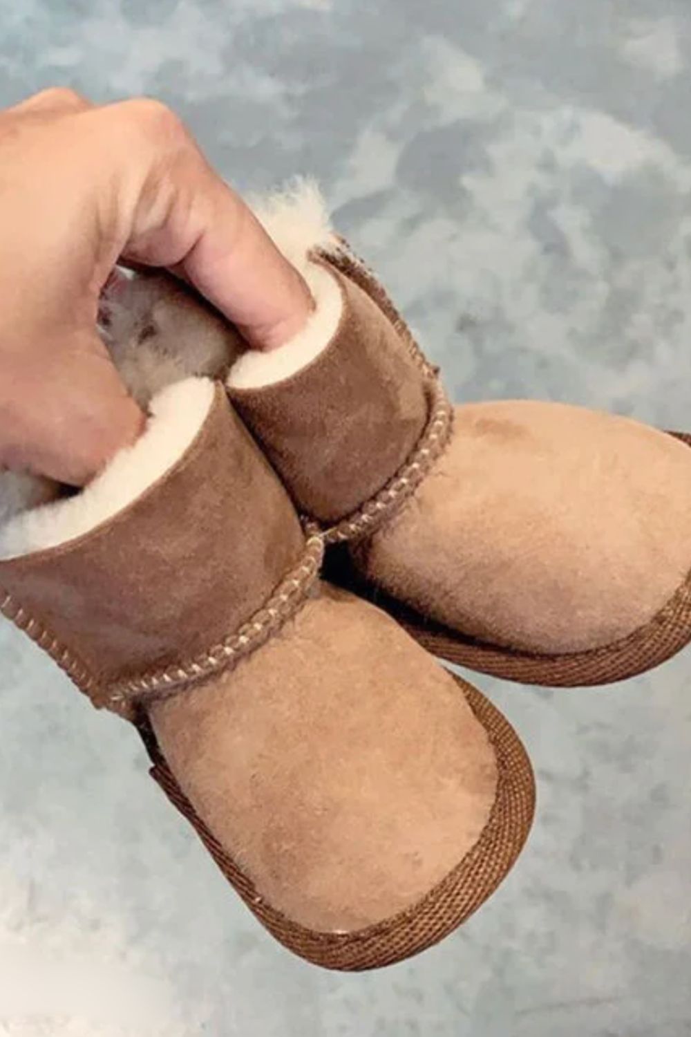 Platinum Sheepskin Baby Bootie - Chestnut