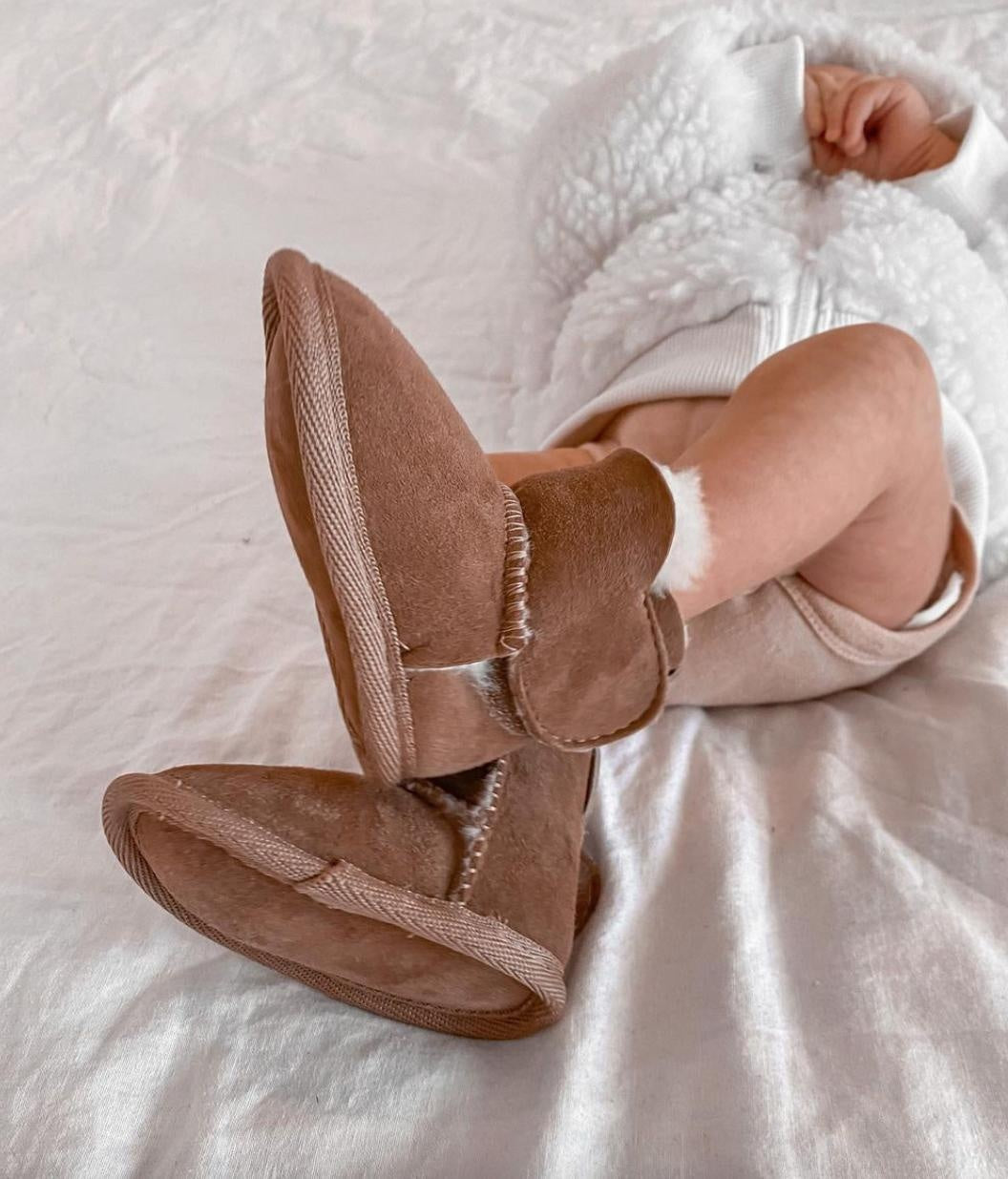Platinum Sheepskin Baby Bootie - Chestnut