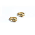 Engraved Snake Huggie Earrings