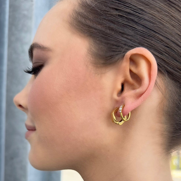 Momentum Geometric Huggie Earrings