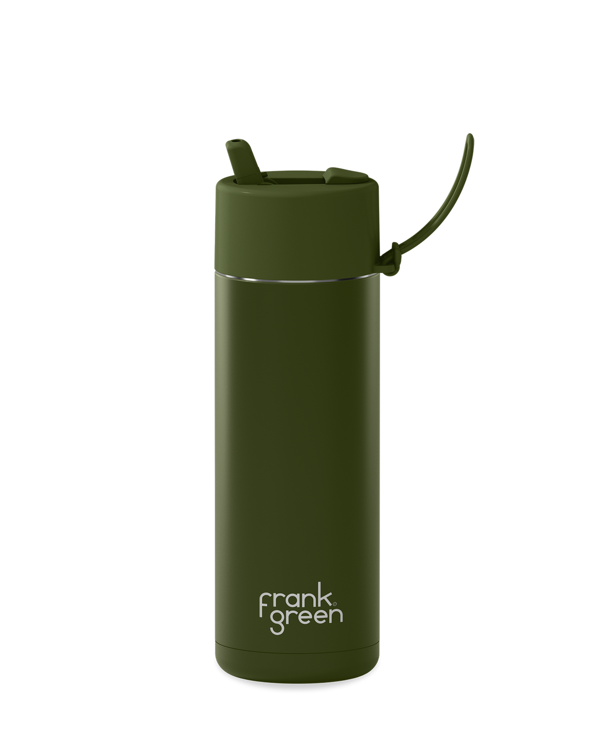 Frank Green 20oz Bottle - Khaki w Flip Lid