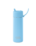 Frank Green 20oz Bottle - Sky Blue w Flip Straw Lid