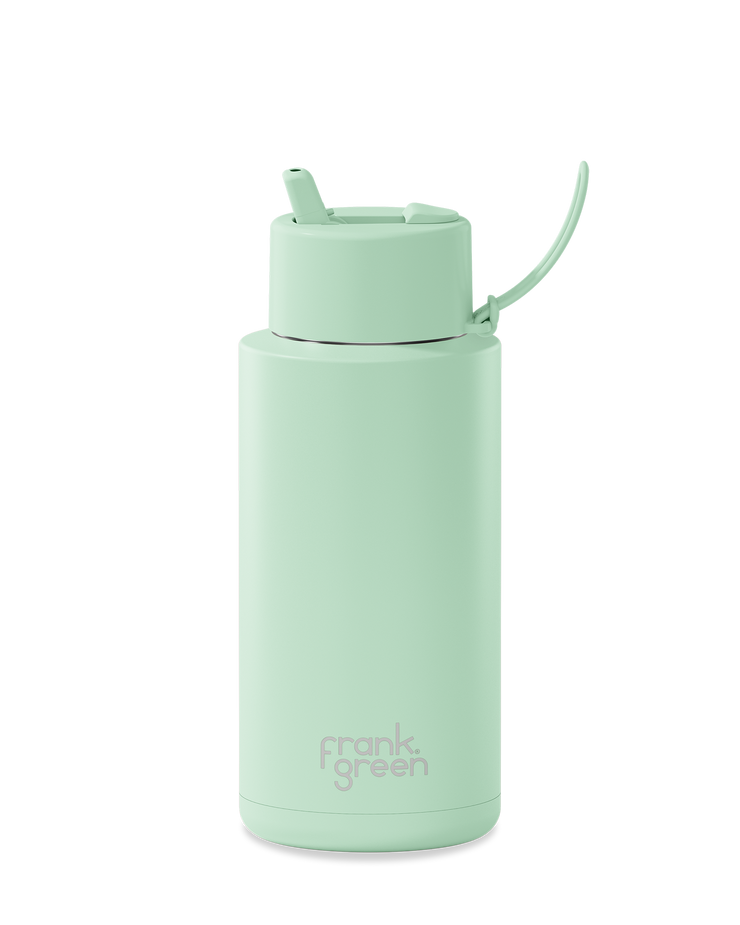 Frank Green 34oz Bottle - Mint Gelato w Flip Straw Lid