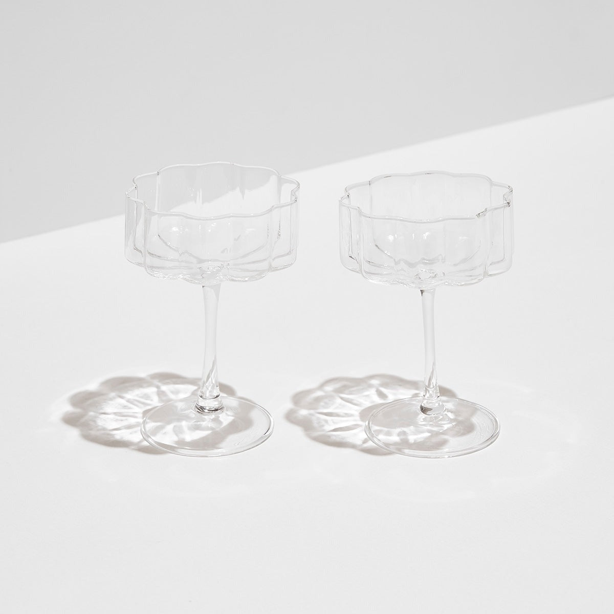 Wave Coupe Set of 2 - Clear Was $149 NOW