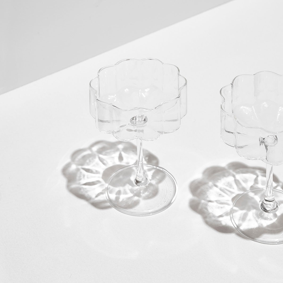 Wave Coupe Set of 2 - Clear Was $149 NOW