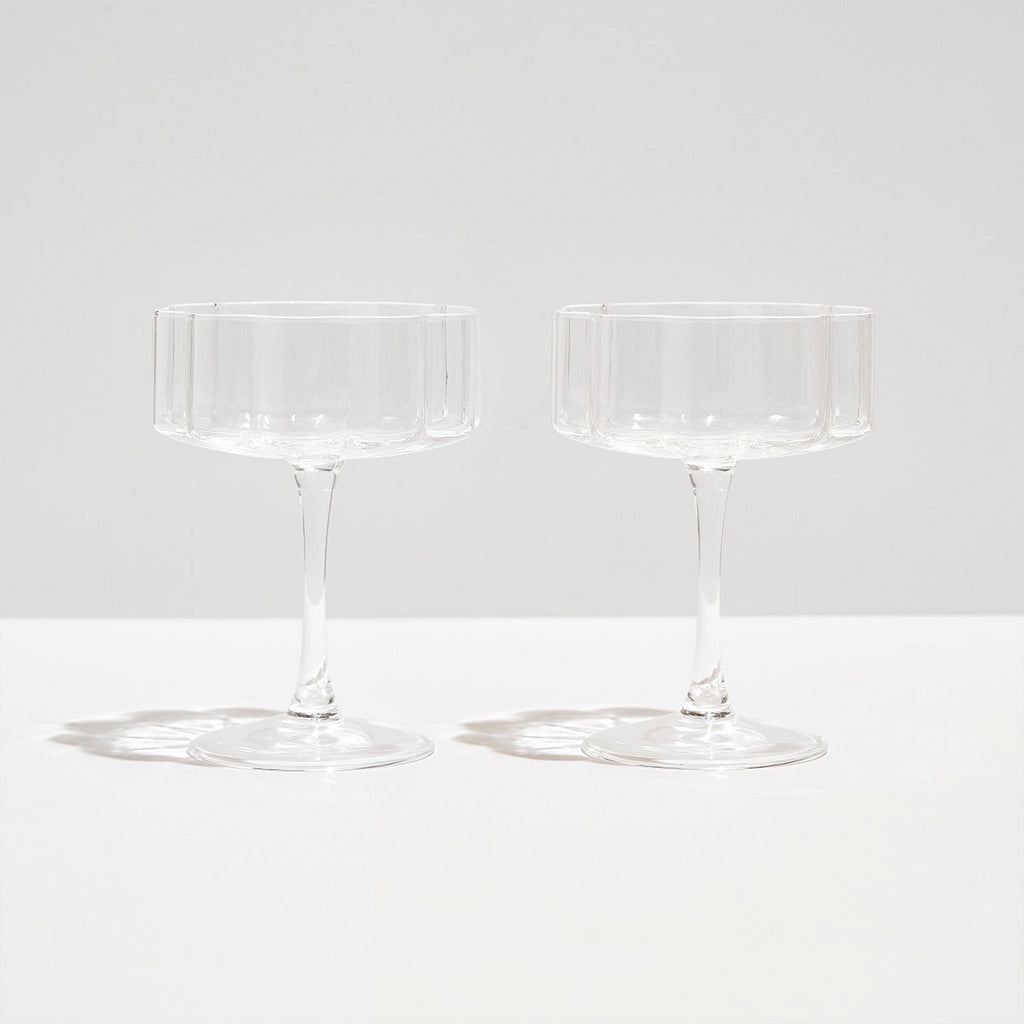 Wave Coupe Set of 2 - Clear Was $149 NOW
