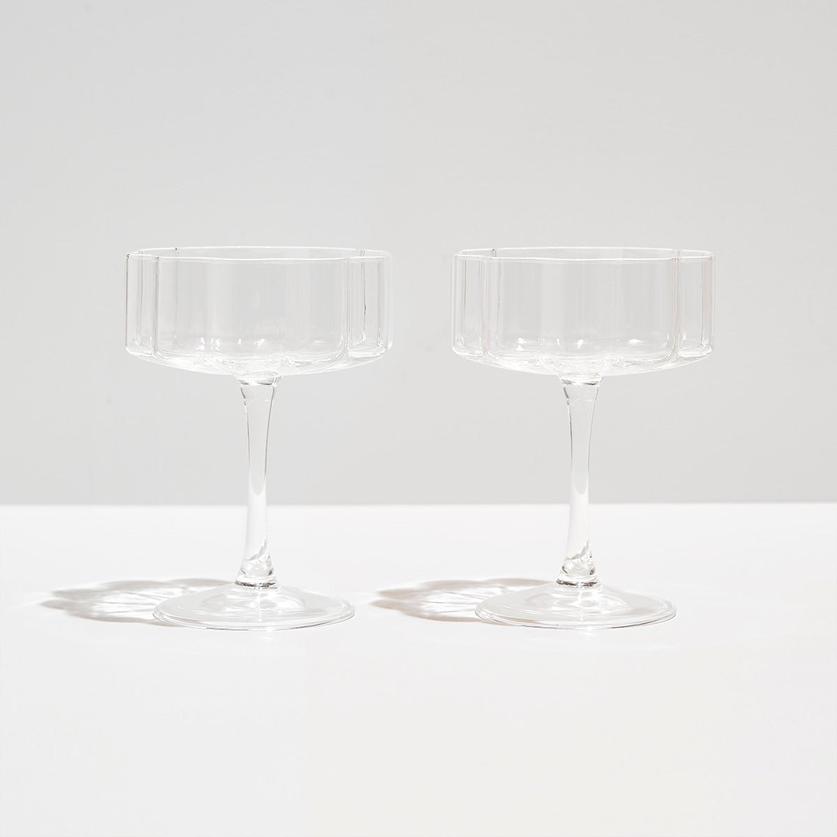 Wave Coupe Set of 2 - Clear Was $149 NOW