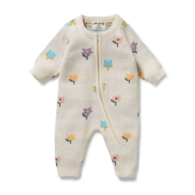 Flower Pop Knitted Growsuit