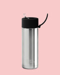 Frank Green 20oz Bottle Silver w Black Lid