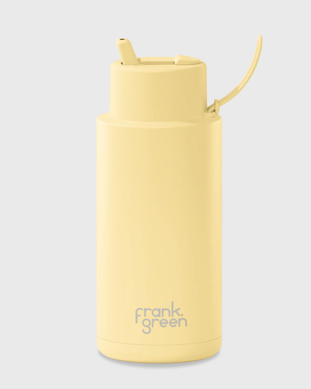 Frank Green 34oz Bottle - Buttermilk w Flip Straw Lid