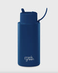 Frank Green 34oz Bottle - Deep Ocean w Flip Straw Lid