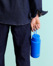 Frank Green 34oz Bottle - Blue Lagoon w Flip Straw Lid - Limited Edition