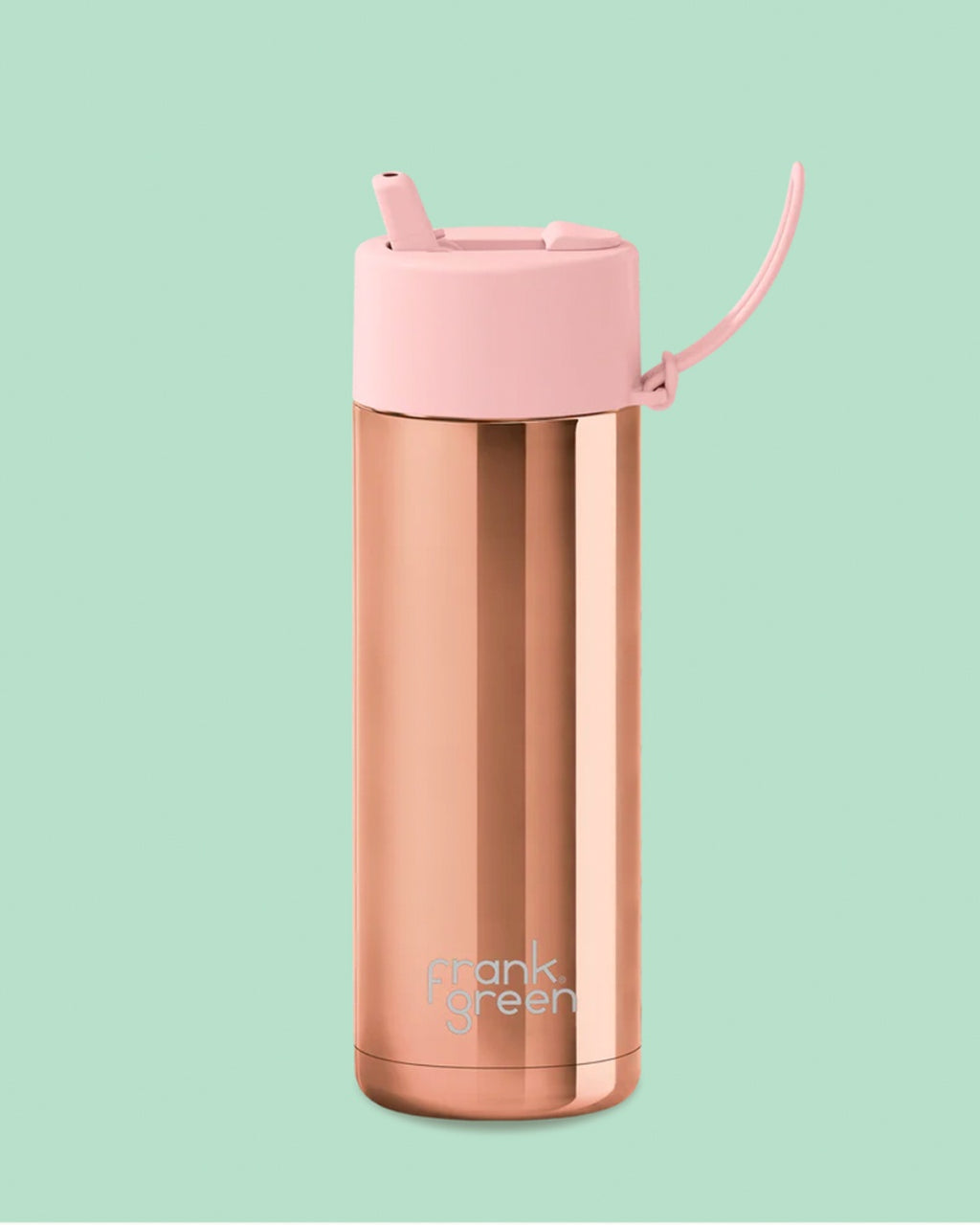 Frank Green 20oz Stainless Steel Ceramic Reusable Bottle Rose Gold with Flip  Straw Lid