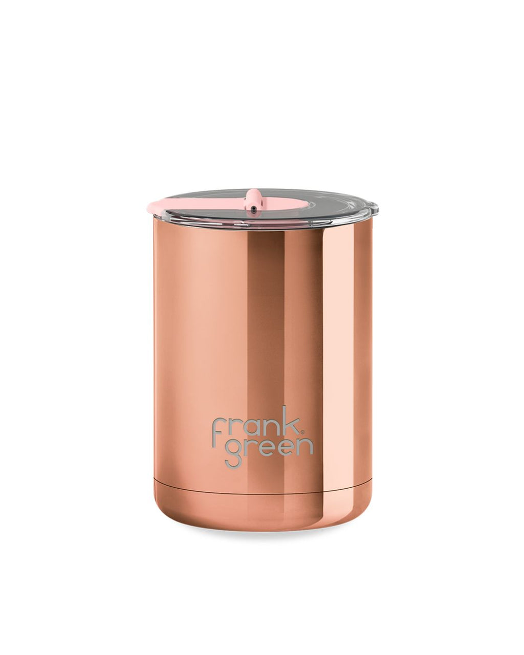 Frank Green 12oz Ceramic Coffee Cup with Hinged Screw Lid Rose Gold