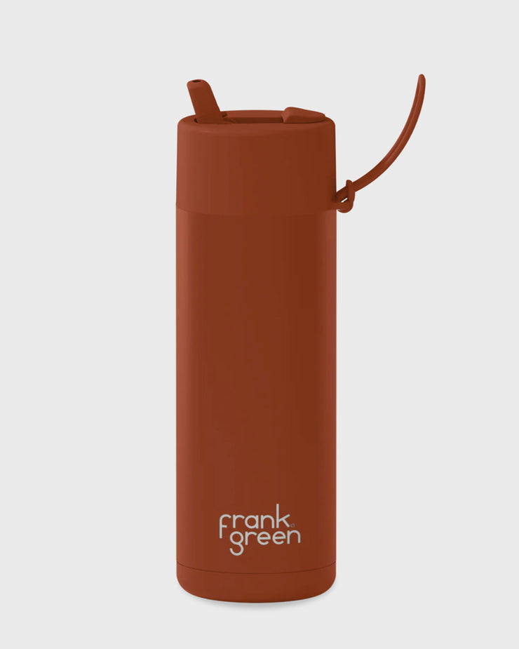 Frank Green 20oz Bottle - Toffee w Flip Straw Lid - Limited Edition