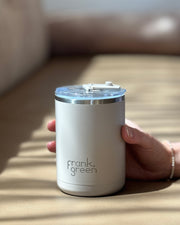 Frank Green 12oz Coffee Cup w Hinged Lid - Cloud