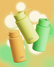 Frank Green 34oz Bottle - Aurora Glow w Flip Straw Lid
