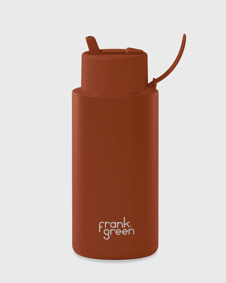 Frank Green 34oz Bottle - Toffee w Flip Straw Lid - Limited Edition
