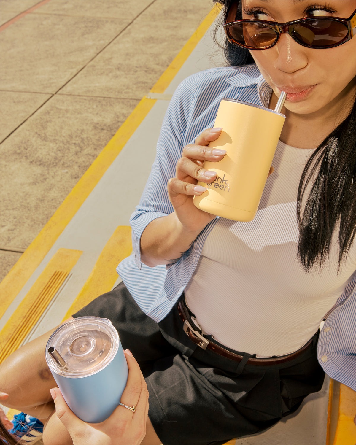 Frank Green Iced Coffee Cup w Straw - Midnight