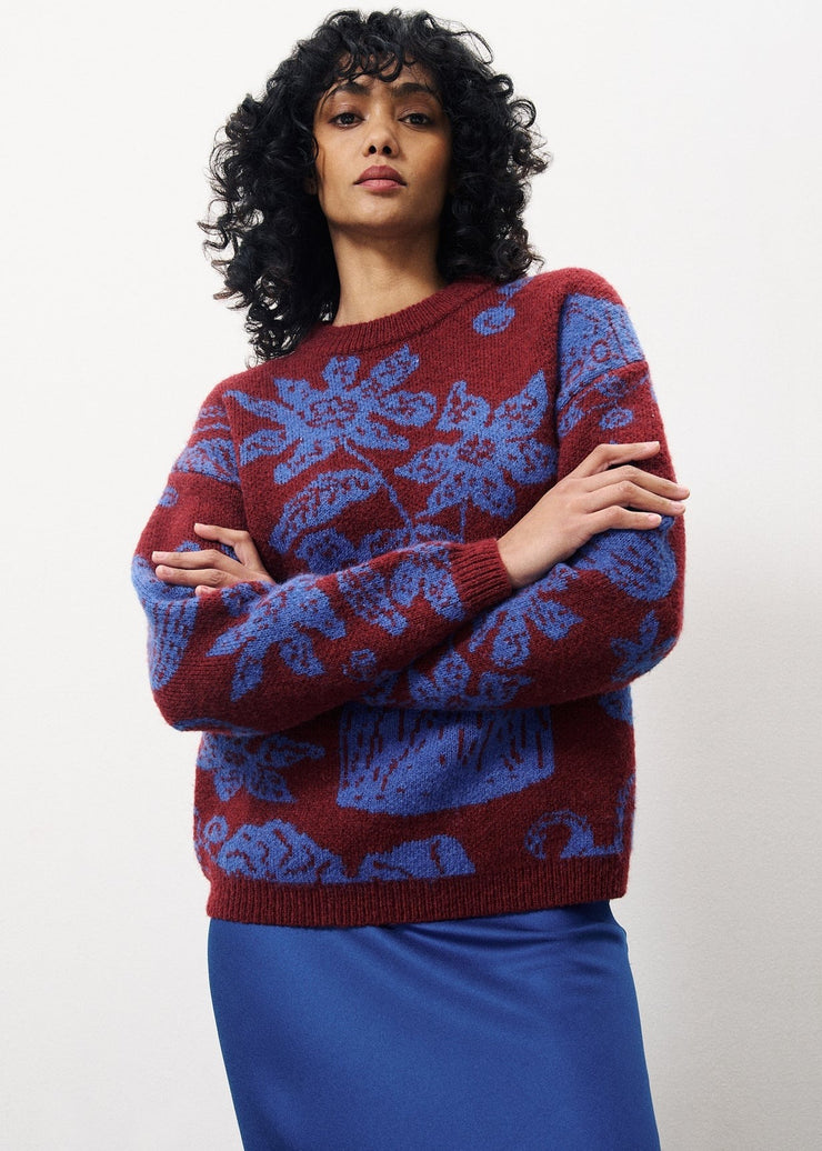 Egenie Sweater - Flora Blue Was $190 Now