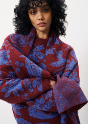 Egenie Sweater - Flora Blue Was $190 Now