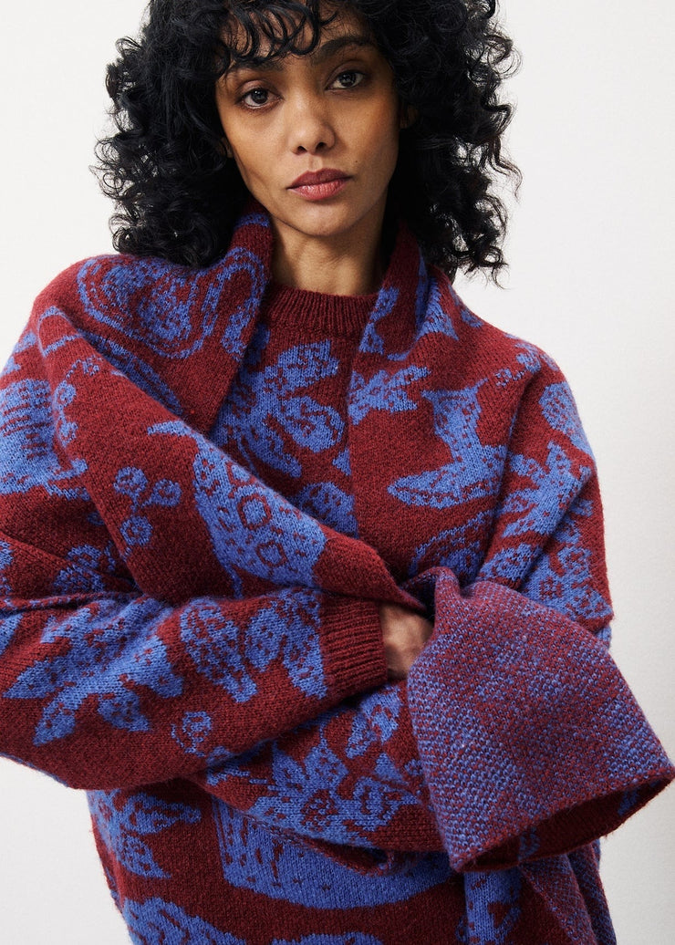 Egenie Sweater - Flora Blue Was $190 Now