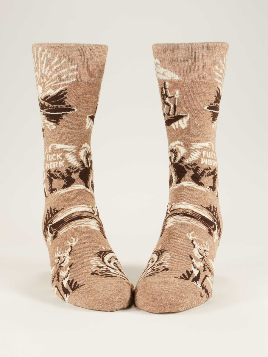 Mens Crew Socks - F@@k Work