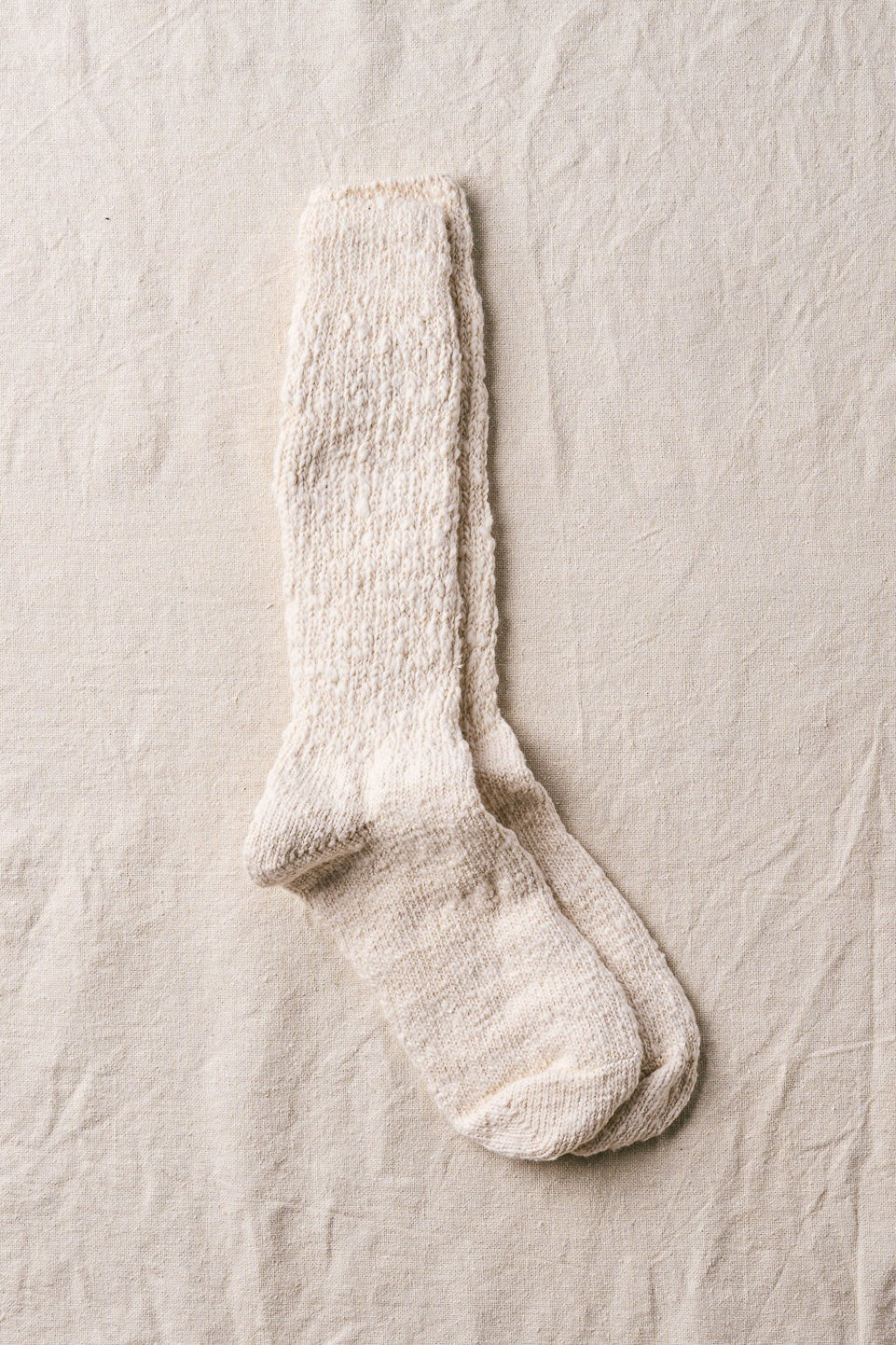 Garabou Organic Cotton Slipper Socks - Natural