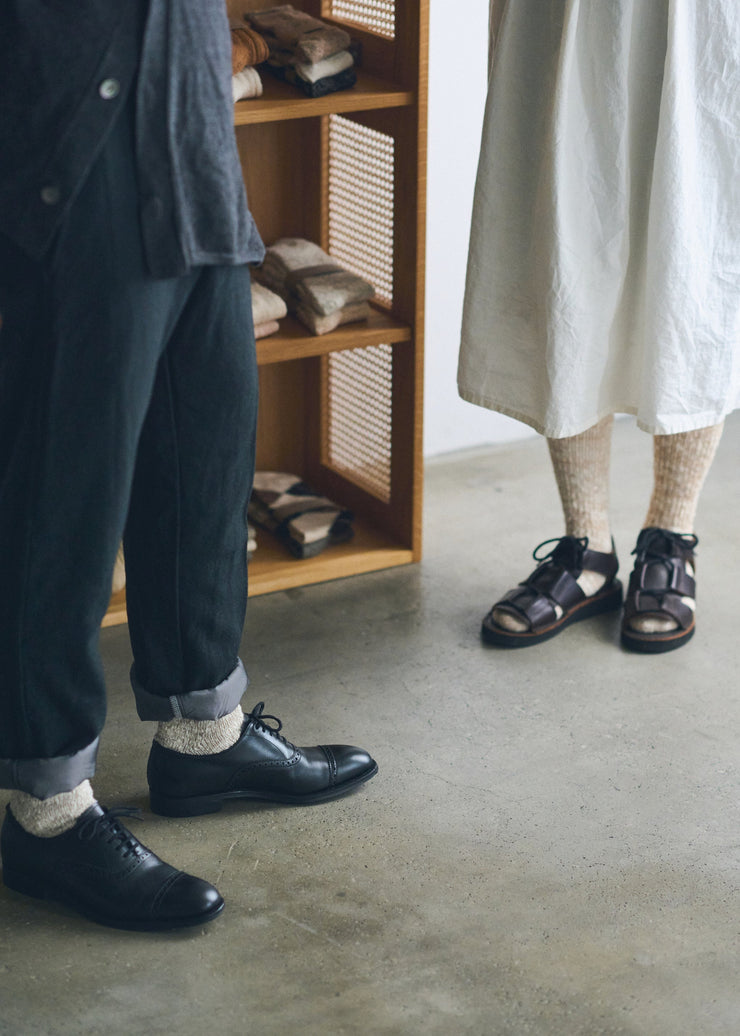 Garabou Organic Cotton Slipper Socks - Brown