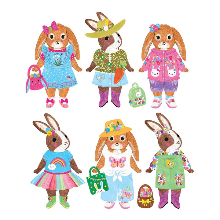 Garden Bunnies Magnetic Dress Up