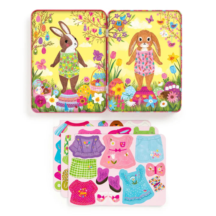 Garden Bunnies Magnetic Dress Up