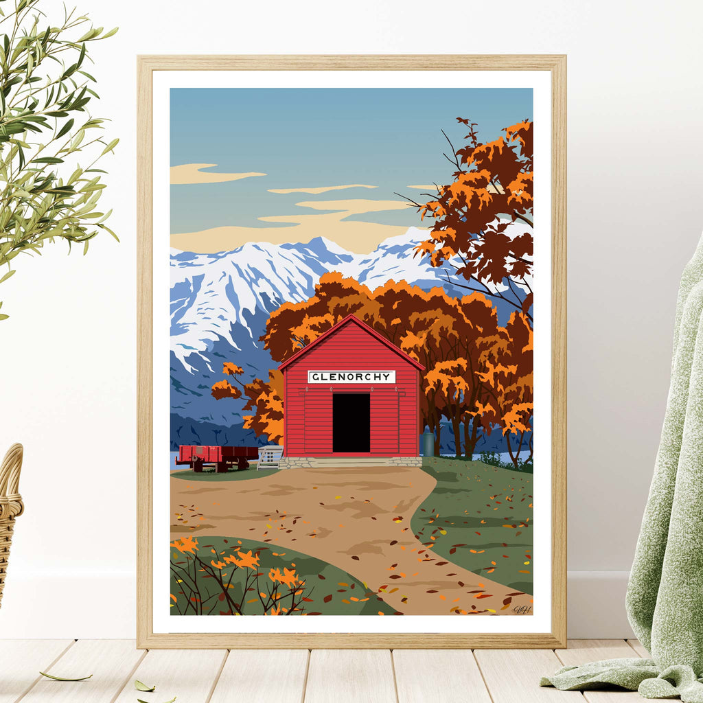 Glenorchy Shed Autumn Print