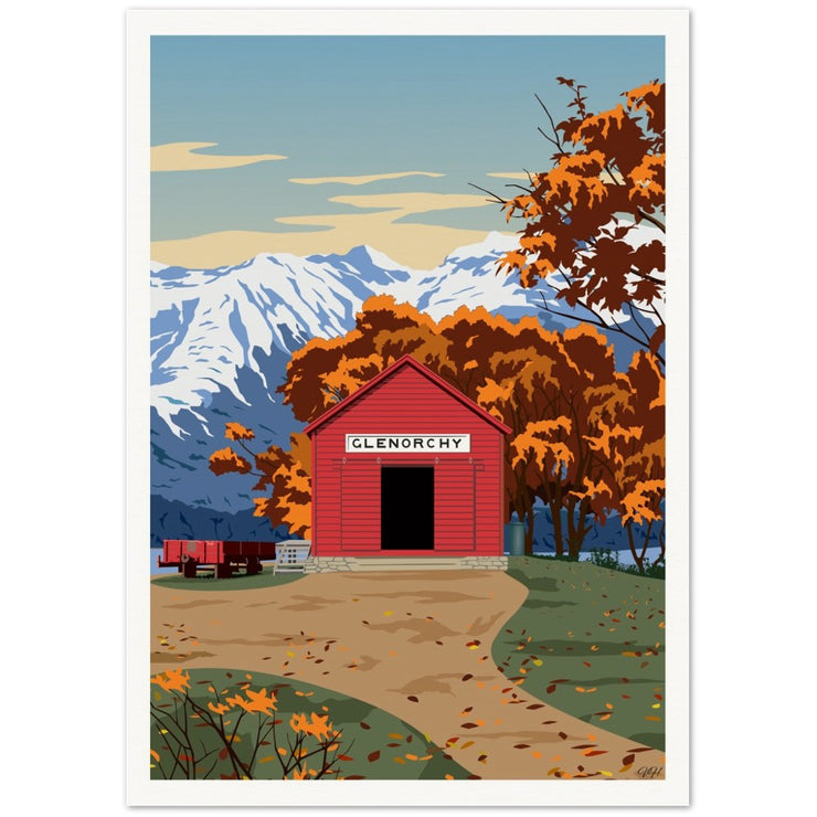 Glenorchy Shed Autumn Print