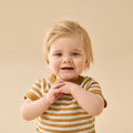 Golden Wave Stripe Organic Knitted Set