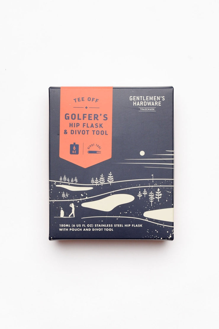 Golfers Hip Flask & Divot Tool Set