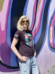 Graffiato T Shirt - Plum